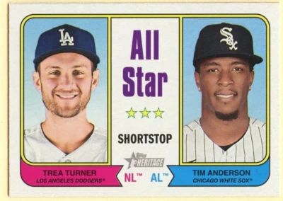 2023 Topps Heritage All Star Shortstop card #335 Trea Turner/Tim Anderson - Image 1 of 2