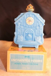 AVON DECANTER ENCHANTED HOURS ROSES, ROSES COLOGNE 5 OUNCE FILLED W/ BOX - Picture 1 of 3