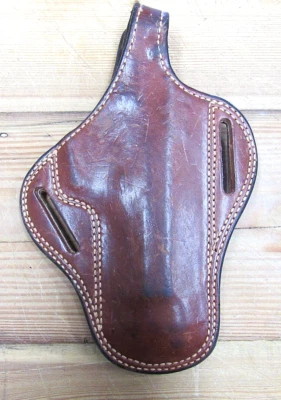 BIANCHI 717L BERETTA 92F BROWN LEATHER GUN HOLSTER RIGHT HAND MODEL - Image 1 of 4