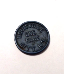 Transit Token - Celluloid - Louisville City Blue R'Y - One Fare - KY - Picture 1 of 2