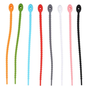 10 Stück Reißverschluss Krawatten Kopfhörer Kabel Organizer Draht Innen Schnalle Kabelmanagement - Bild 1 von 12