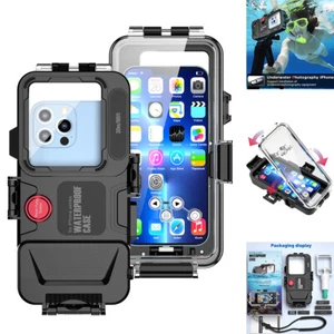 Waterproof Diving Photo Video Case Cover for iPhone 14 13 12 11 XS Pro Max XR SE - Picture 1 of 13