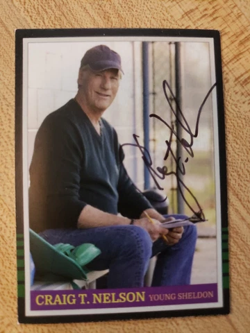 Craig T. Nelson Custom Signed Card - Young Sheldon Cover