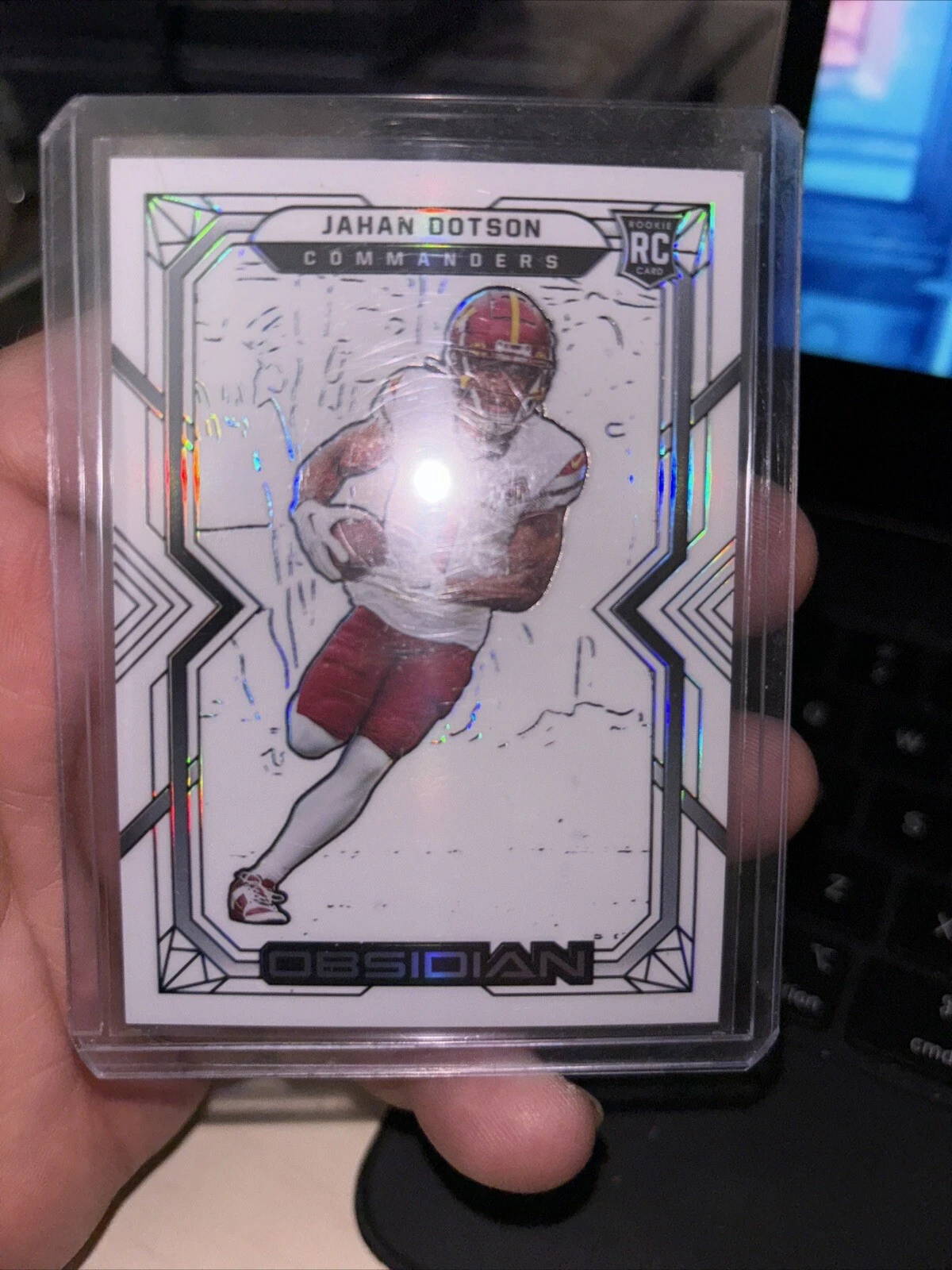 2022 JAHAN DOTSON Panini Obsidian Electric Etch Contra Parallel #114 Commanders