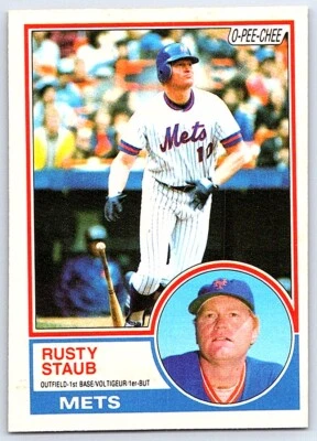 1983 O-Pee-Chee Rusty Staub New York Mets #1 - Image 1 of 2