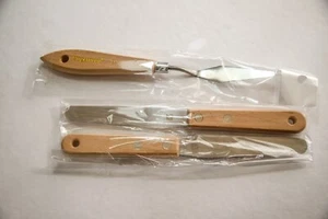 Artists palette and painting knives, new, 3 knives - Picture 1 of 2