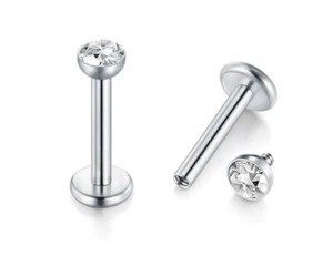 16G 5/16" 3MM ZIRCONI ZIRCONI ORECCHIO FILETTATO INTERNAMENTE ANELLO TRAGUS LABRET ELICA DAITH STUD - Foto 1 di 5