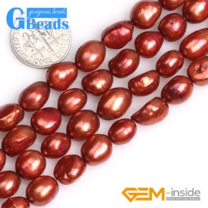 Assorted Color Freeform Cultured Pearl Beads for Jewelry Making 15" 8-9x10-11mm - Picture 1 of 72