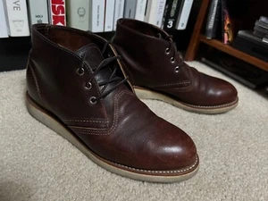 Red Wing Chukka Boots 3141 Mens Brown Leather Size 8.5D USA Heritage Classic vtg - Picture 1 of 21