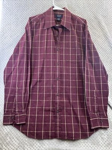 Austin Clothing Co Men’s L Long Sleeve Button Down Red Plaid Shirt - Picture 1 of 10