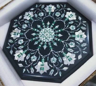 12'' Marble Table Top Coffee Center Fancy Inlay Mosaic Home Decor Room - Image 1 of 4