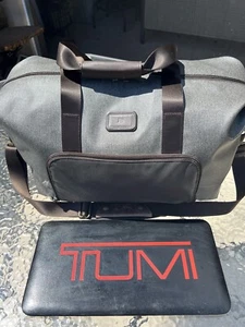 Tumi Alpha 2 Grey Double Expansion Travel Satchel Bag Model 22159EG2 JB Monogram - Picture 1 of 10