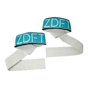 WEIGHT LIFTING STRAPS. WEIGHTLIFTING BODYBUILDING WRIST BAR SUPPORT STRAP WHITE - Picture 1 of 3