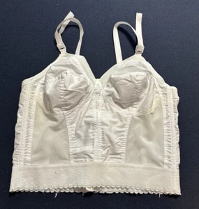Sujetador Longline Vintage Exquisite Form Talla 38B Estilo 7532 Blanco - Imagen 1 de 10