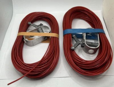 (2) Ratchet 100ft Vinyl Coated Cable Wire. For Oval cover 18' X 33' pool. 22x37 - Image 1 of 4