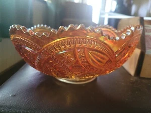 Vintage Carnival Glass Bowl Very NICE RARE Marigold? Fenton? See Pics - Picture 1 of 3