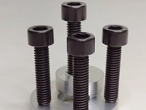  OnEdgeBrakesUSA Hayes HFX-9 G2 Caliper Split Body Bolts 4 PC M6x25 Black Steel  - Picture 1 of 3