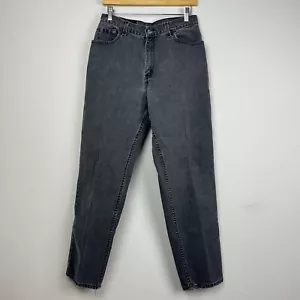 Jeans vintage Levi's 550 donna 12 nero anni 90 made in USA relaxed vita alta mamma - Foto 1 di 18