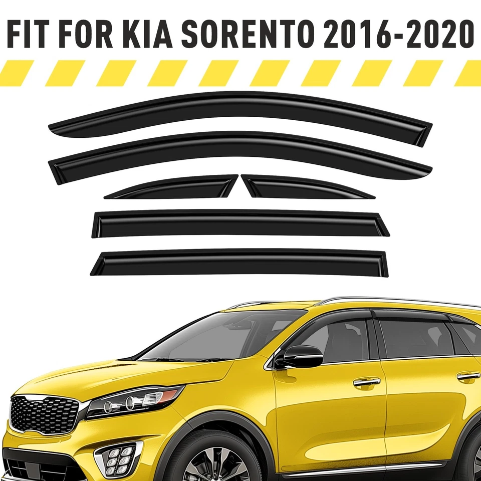 Protectores de lluvia viseras de ventilación pantalla para Kia Sorento 2016-2020 Foto 1 de 4