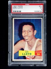 EARL LLOYD 1957 TOPPS CARD #54 PSA 5 EXCELLENT JACKIE ROBINSON OF BASKETBALL HOF