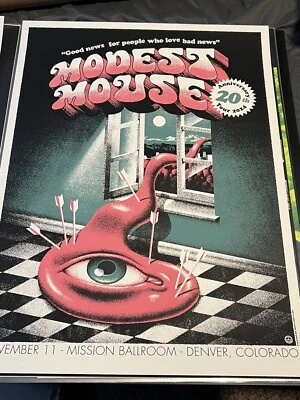 🏈 Weekend Sale⚾️ Modest Mouse Mission Ballroom Poster #113/150 Denver - Image 1 of 2