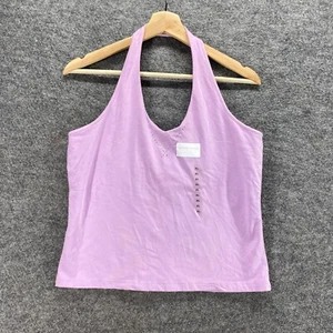 New Gap Tankini Top Women XL Purple Halter Neck Sleeveless Cotton Lined Casual - Picture 1 of 9