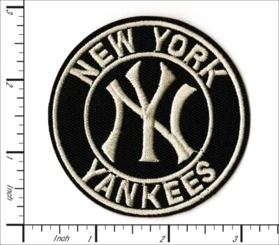 26 Pcs Embroidered Iron on patches NY Yankees Baseball  round 71mm AP030nYb - Image 1 of 2