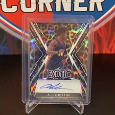 2023 Leaf Exotic Multi-Sport AJ Griffin 1/1 Leopard Print Crystal Auto ATL Hawks