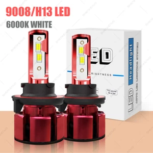 2x H13 LED Headlight Bulbs Kit Hi-Lo Beam White 9008 for 2008-2014 Ford E-250 - Picture 1 of 8