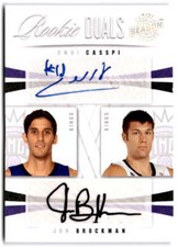 2009 Panini NBA Season Update Rookie Duals #54 JON BROCKMAN/OMRI CASSPI RC /99 