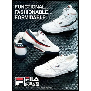 1987 Fila Athletic Shoes Sneakers Vintage Print Ad 80s Fashion Retro Wall Art - Picture 1 of 1