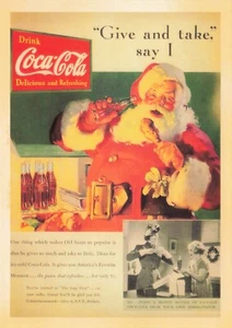 Postcard Advertising Coca Cola Santa Christmas 4x6 Modern Print - Picture 1 of 2