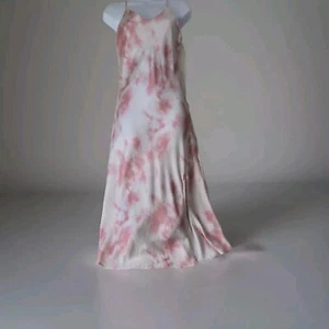 Willow Slip Dress Small Pink Cloud Midi Watercolor Fairy Whimsical Spring Break - Picture 1 of 12