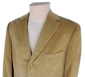 Hugo Boss Mens Beige Cotton Corduroy Sport Blazer Jacket Size EU 94 / US 38L - Picture 1 of 14