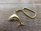Brass Dolphin / Fish Keychain - Old Vintage Antique Style  - Nautical Pendant