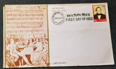 [SJ] India 150th Death Anniversary Of Franz Schubert 1978 (FDC) *see scan - Image 1 of 4