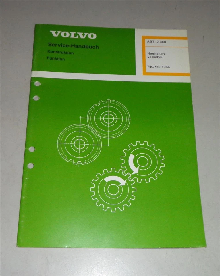Manuale Di Officina Volvo 740 / 760 Novità 1986 - Immagine 1 di 1
