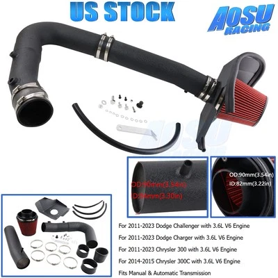 Cold Air Intake For Dodge Charger/ Challenger/ Chrysler 300 300C 3.6 V6 2011-23 - Image 1 of 4