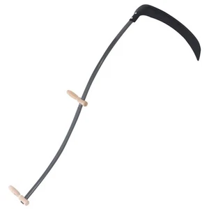 Scythe with Grinding Stone - 57.1" Garden Tool with Steel Blade and Wooden Gr... - Picture 1 of 5