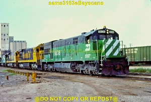 OS BURLINGTON NORTHERN RR U30C 5838 + 2 SF + BN U30C COAL WICHITA FALLS TX 1978 - Picture 1 of 1