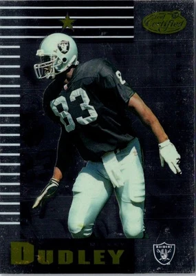 1999 Leaf Certified Rickey Dudley #76 Oakland Raiders Football Card - Image 1 of 2