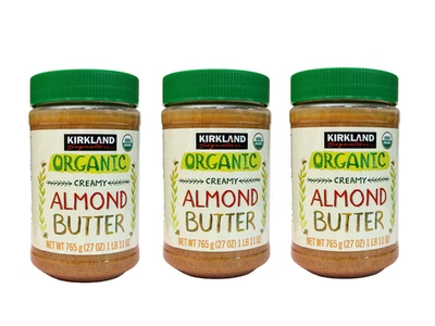 3 Jar Kirkland Signature USDA Organic Creamy Almond Butter, 27 Ounce - Image 1 of 4