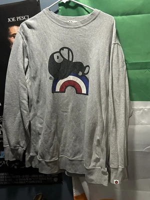 Sudadera A Bathing Ape 🦍 Vintage 2004 Baby Milo Rainbow para hombre L Foto 1 de 4