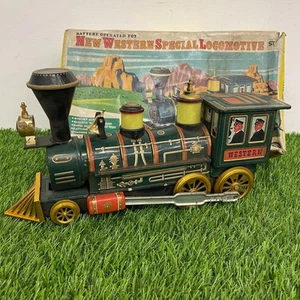 Masudaya Tin Toy NEW WESTERN SPECIAL LOCOMOTIVE W/BOX F/S FEDEX - Picture 1 of 11