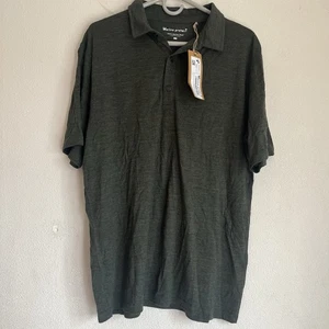 Polo lana Merino Protect L antiodore manica corta strato base verde muschio - Foto 1 di 4
