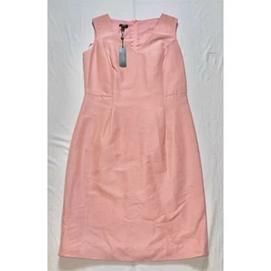 Talbots Damen pastellrosa Ostern Seide Karriere Kleid 6 neu mit Etikett Capsule Midi Jackie O - Bild 1 von 7