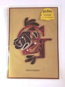Harry Potter Gryffindor Quilled Card Insight Editions Paper Art 2018, NOS - Picture 1 of 6