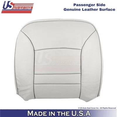 Cubierta de asiento de pasajero de cuero genuino blanca para Ford Crown Victoria 1998-2002 Foto 1 de 4