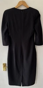 Alexander McQueen Women's Fitted Silk Black Dress Size IT 42 UK 10 - Picture 1 of 9