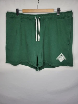 Roots Canada Beaver Canoe Sweat Shorts Women's Size XXL Dark Green French Terry - Image 1 of 4